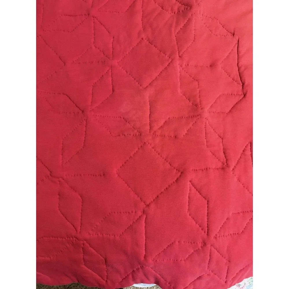 Vintage Handmade Patchwork Puffy Star Faded, Color Flaws, Twin Quilt 74